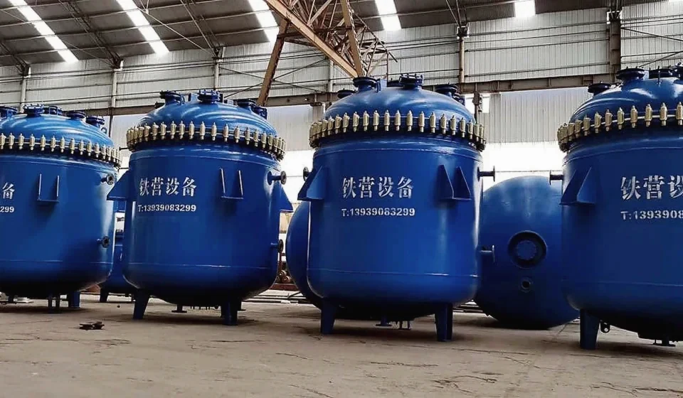 Industrial vessels used in water and environmental treatment service.