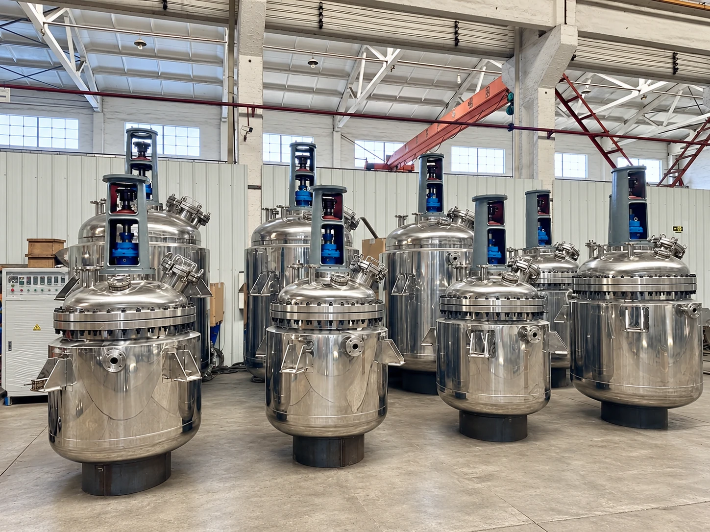 Stainless steel stirred reactors manufactured by Tieying